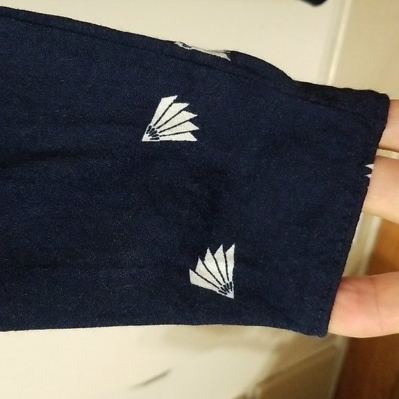 REFORMATION Navy Mini Dress with Fans - Picture 5 of 12